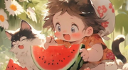 吃瓜网红头像照片动漫版